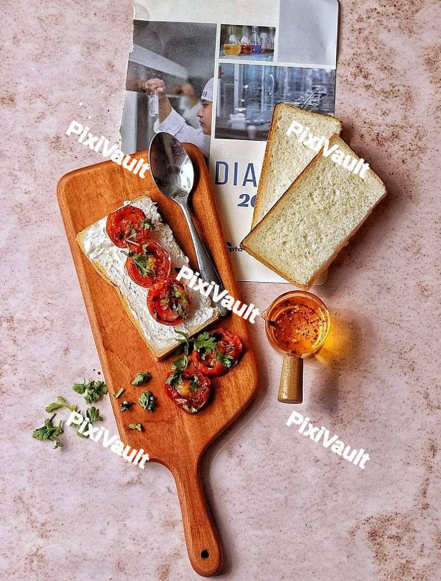 Bread with tomatoes
